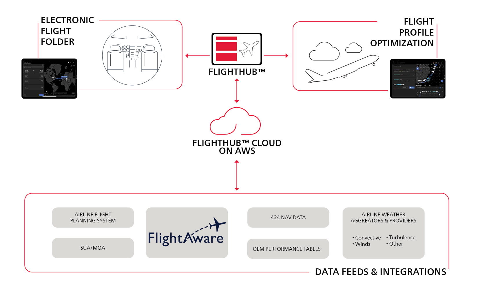 Infographic describing FlightHub process flow