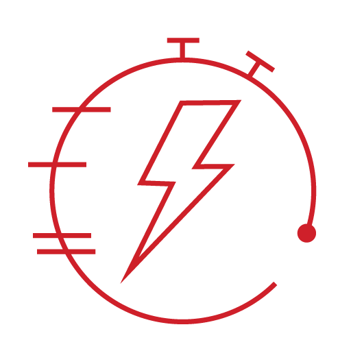 Lightning symbol in circle