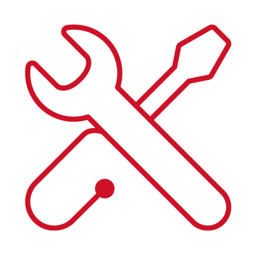 Icon of wrench and screwdriver for Simplifies in-tank sensor installation descriptor