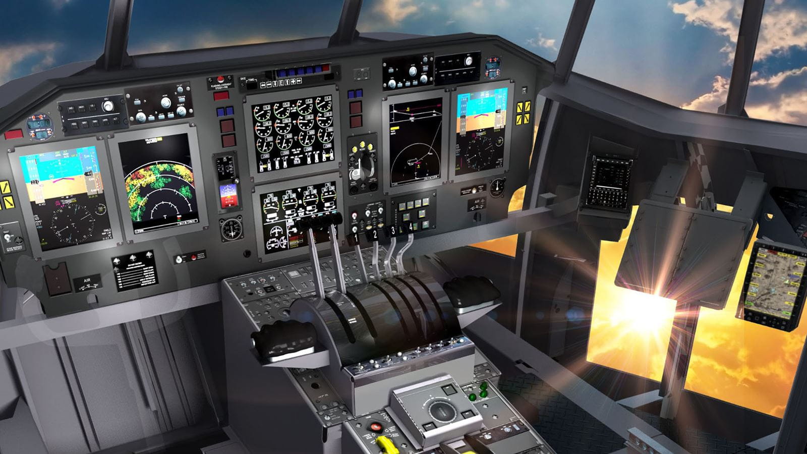 Airplane cockpit