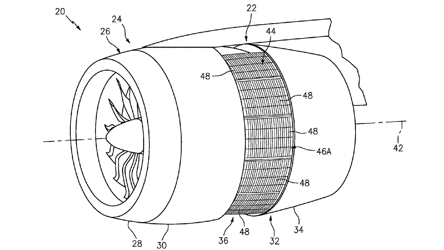 Patent drawing of airplane engine
