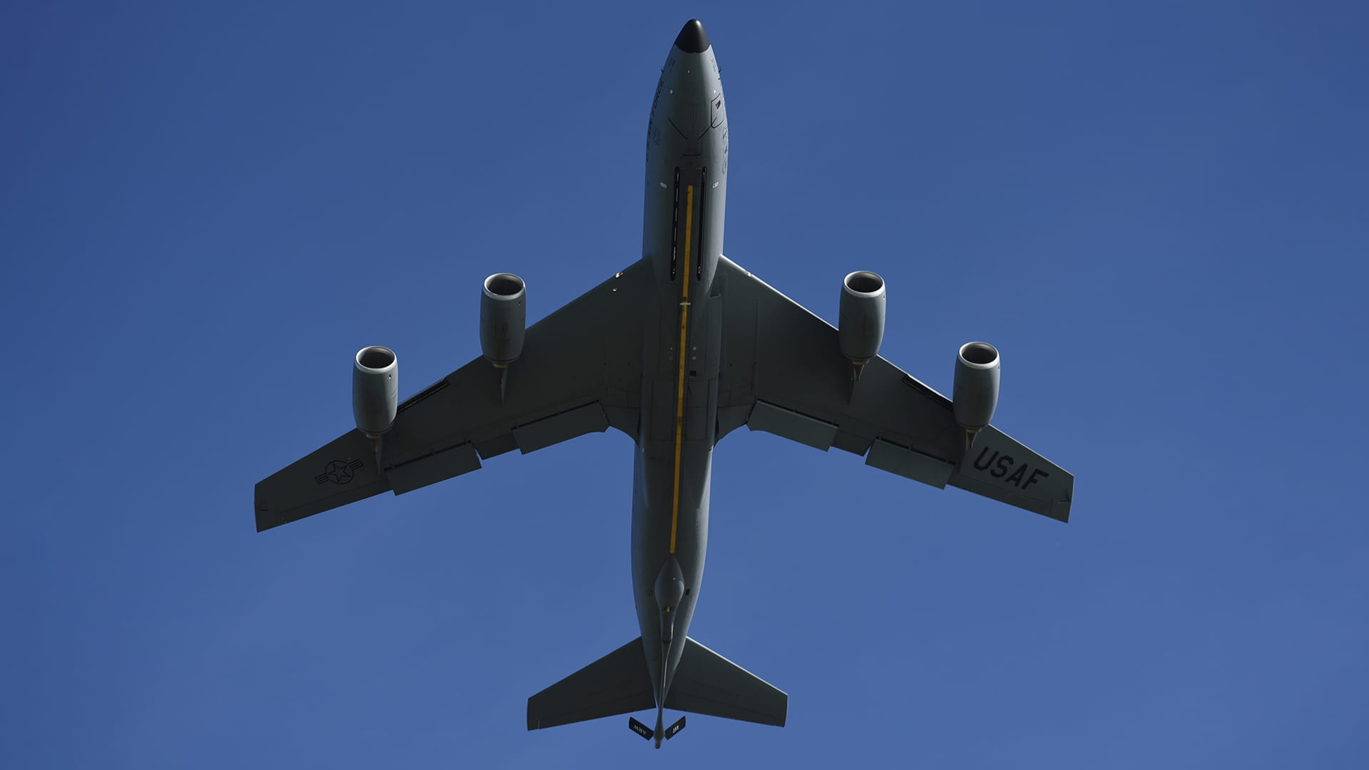 Airplane below view