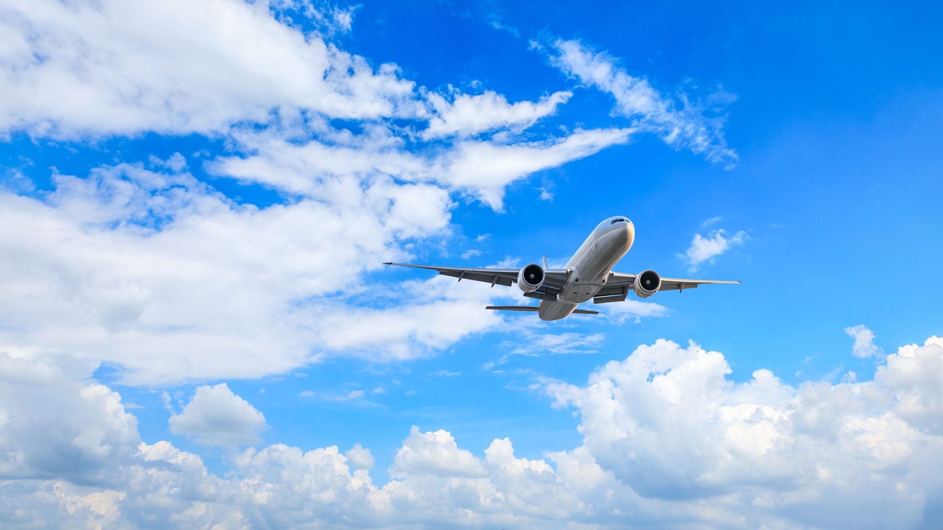 An airplane in the sky