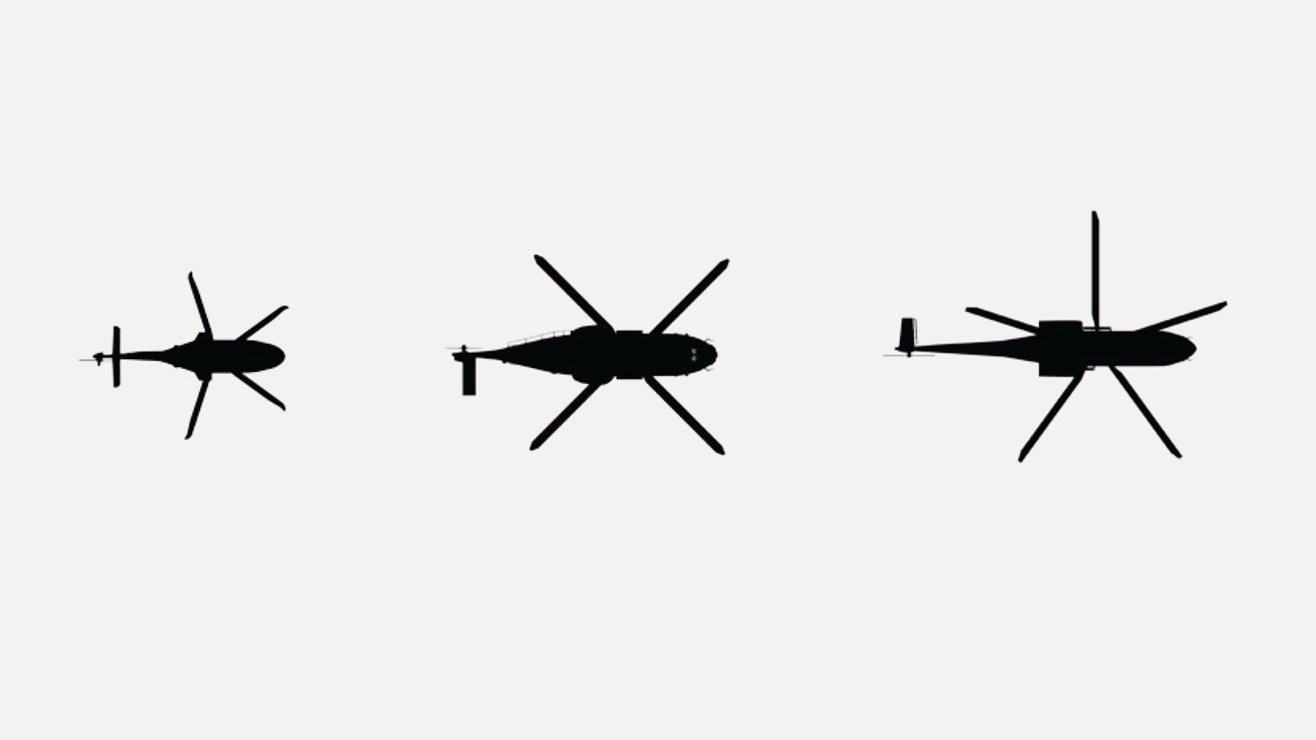 3 helicopters