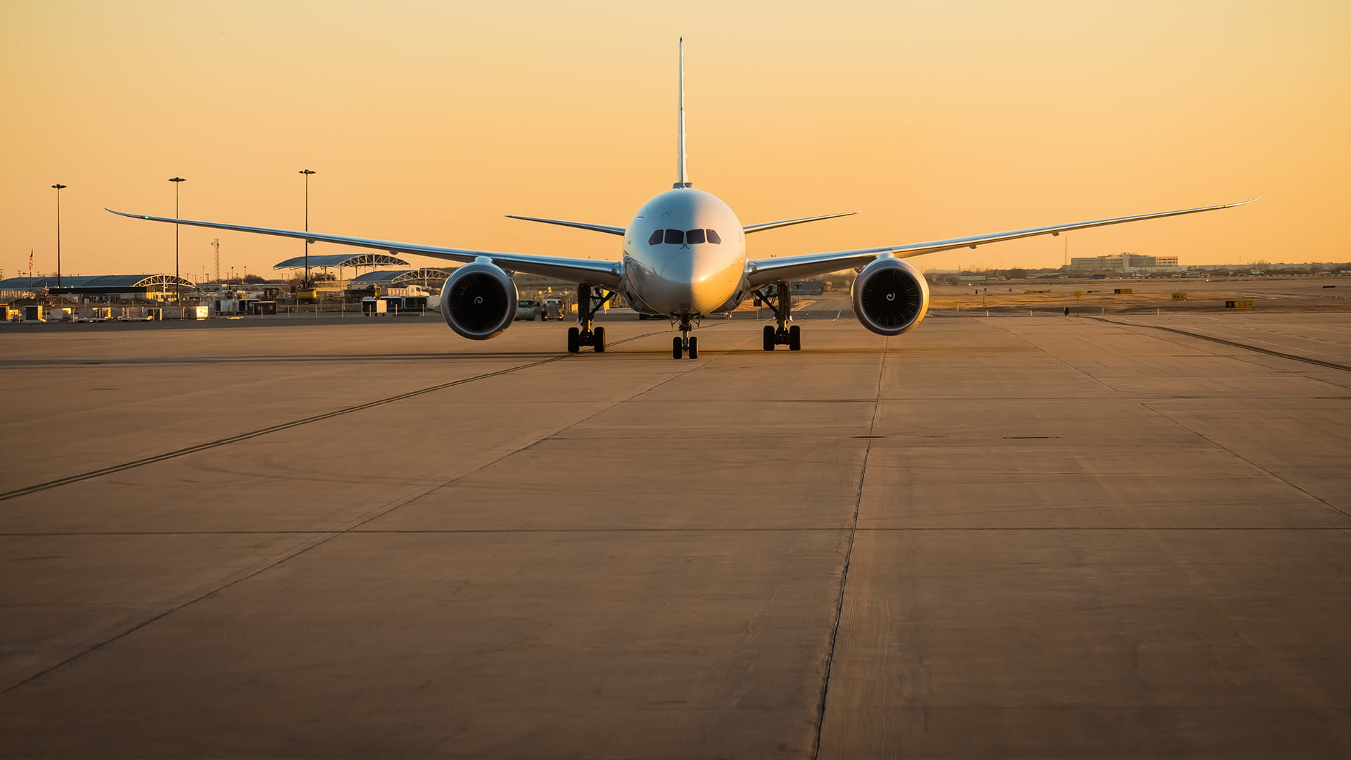 Airplane on airport ground