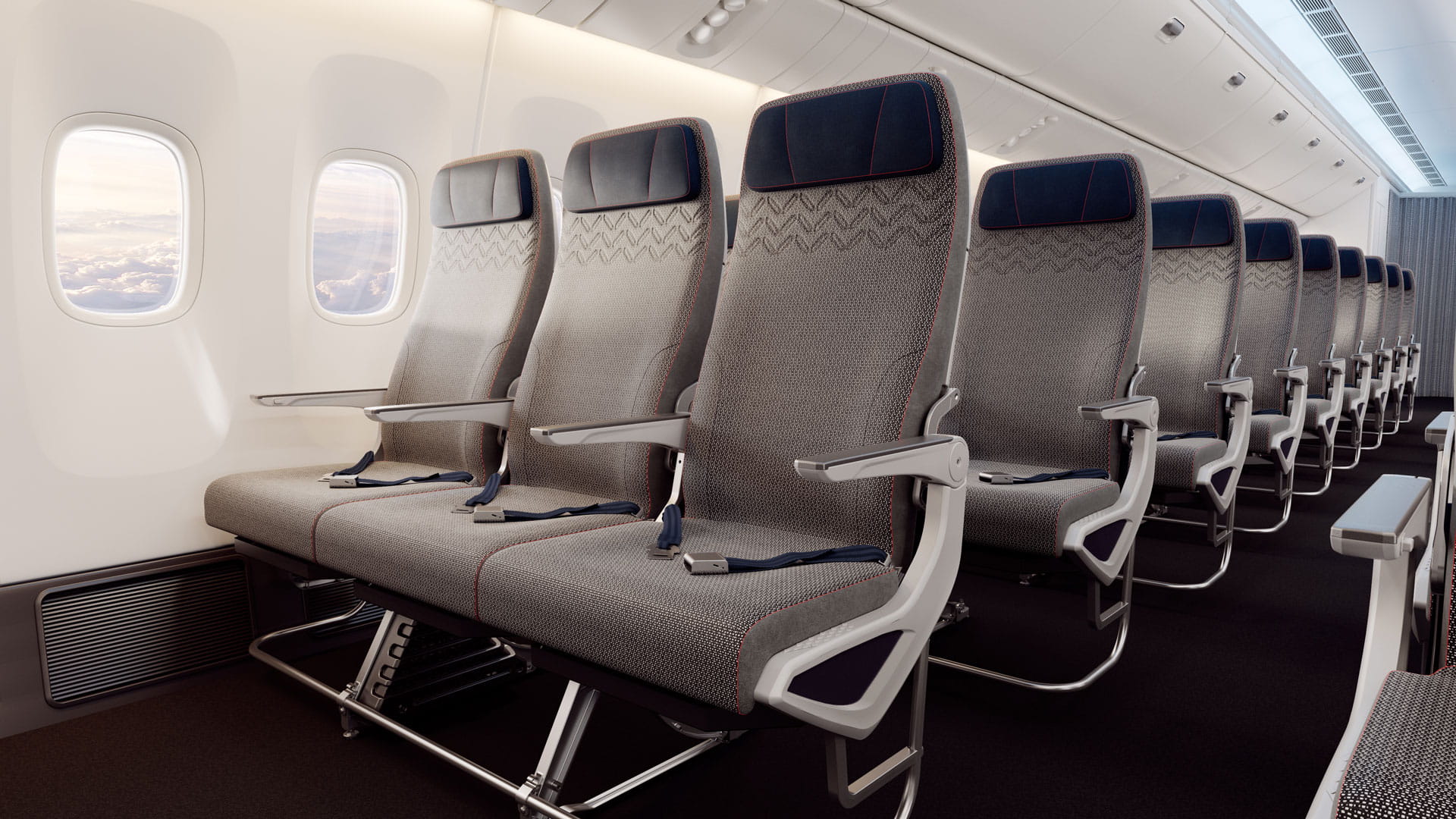 Airplane cabin seats