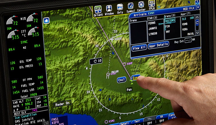 King Air aerial map screen