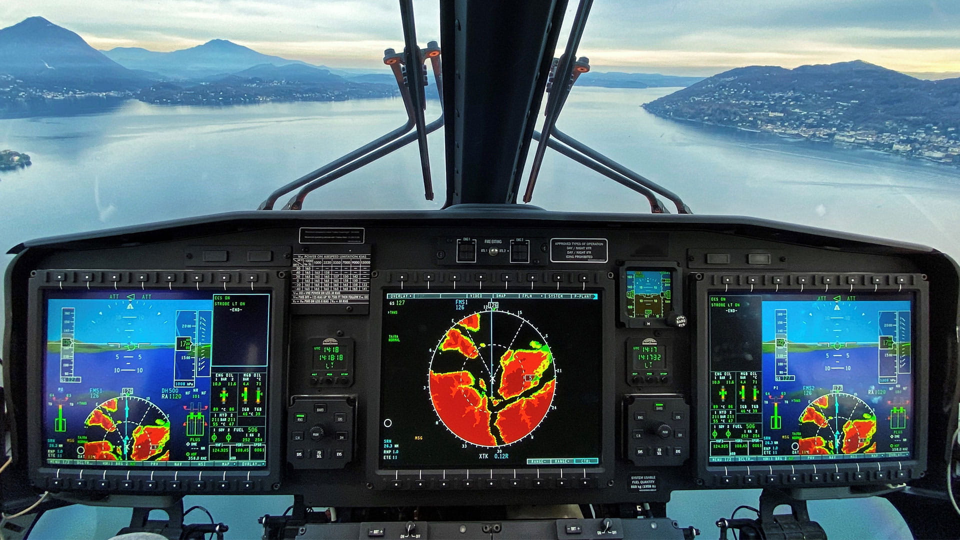 HeliSure pilot interface cockpit view