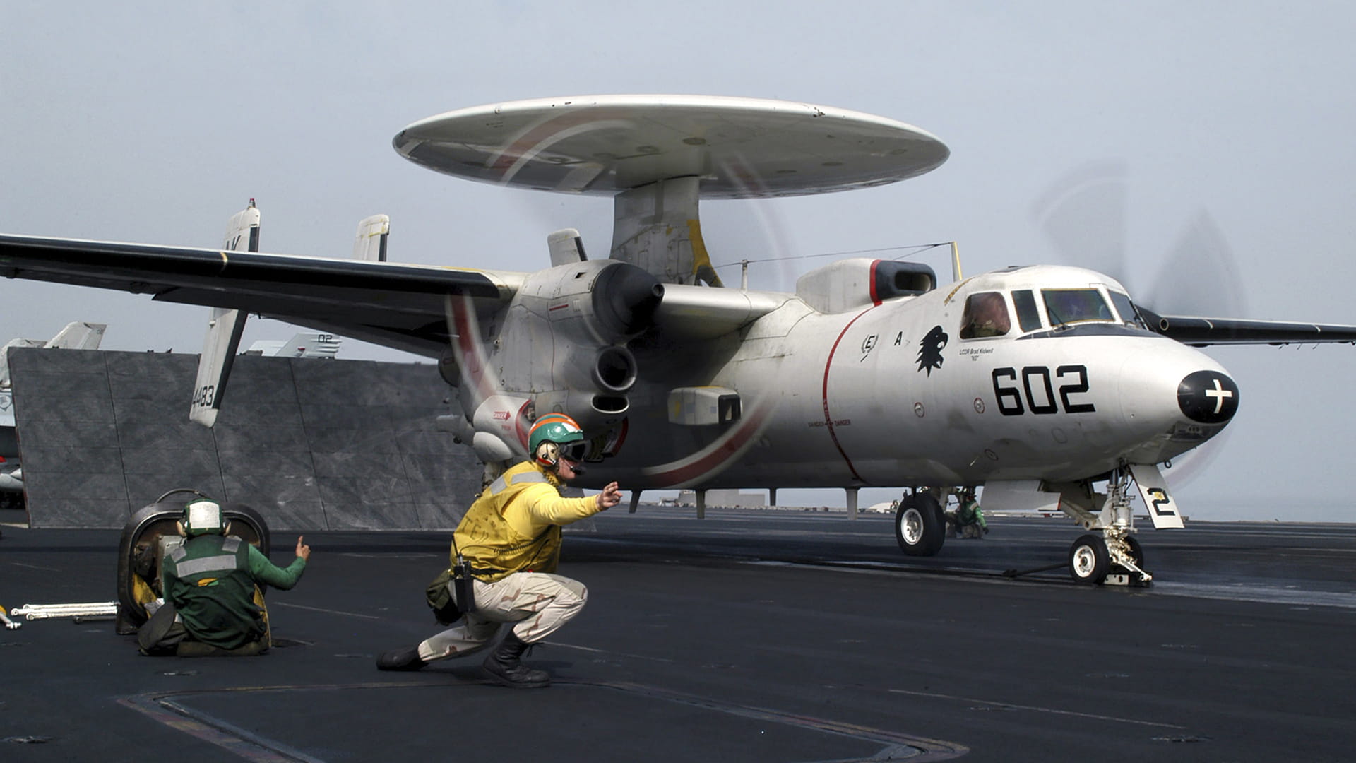 E-2D ready for takeoff from a carrier