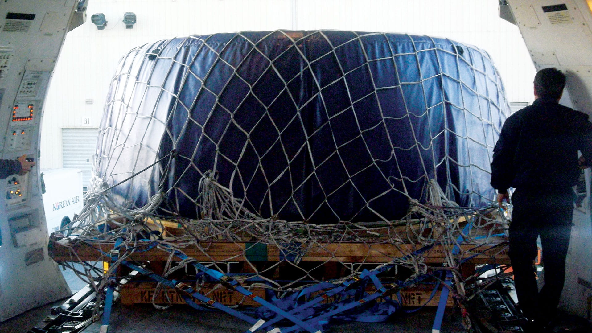 cargo inside an aircraft