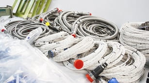 bundles of data cables