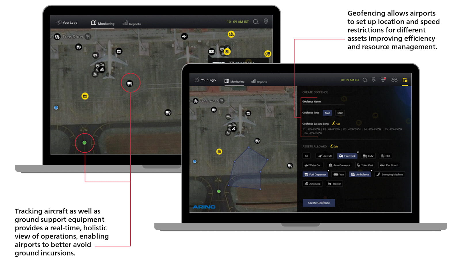Infographic detailing airport surface awareness