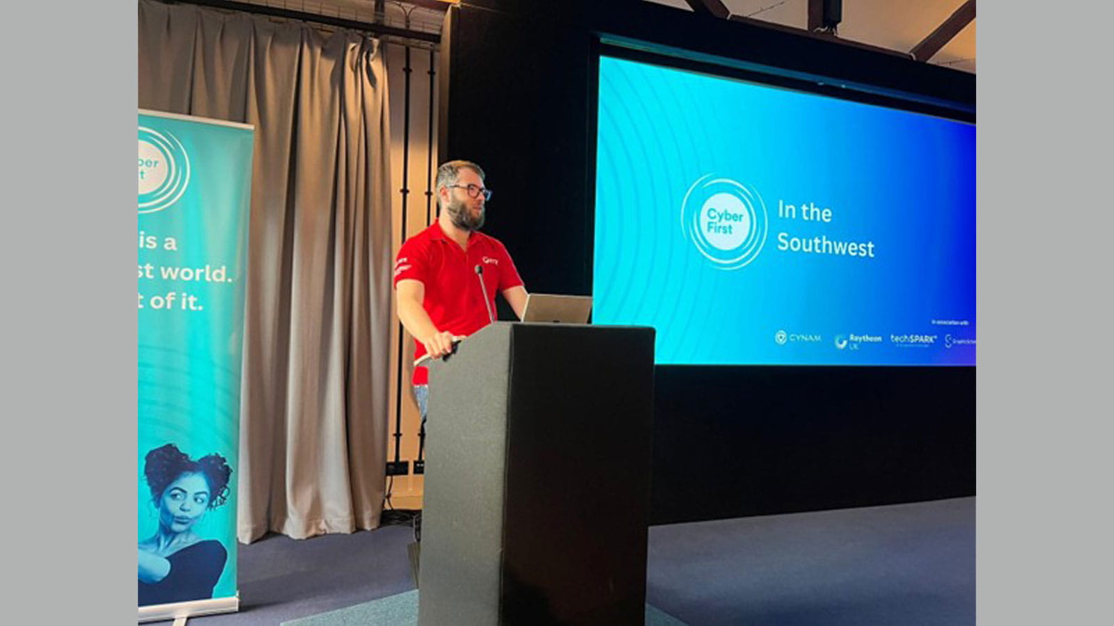 A man standing at a podium