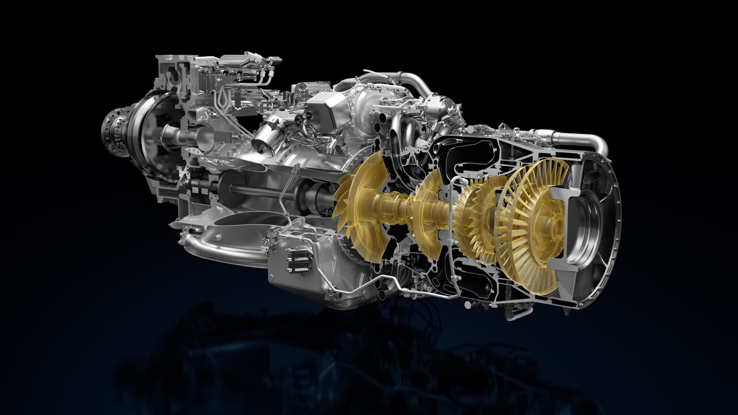 PW127XT engine cross-section