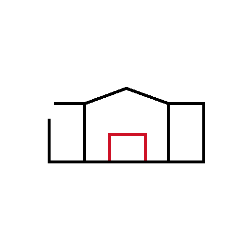 Icon of a hangar