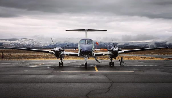The King Air B200GT air ambulance ready to go in Nucla, Colorado.