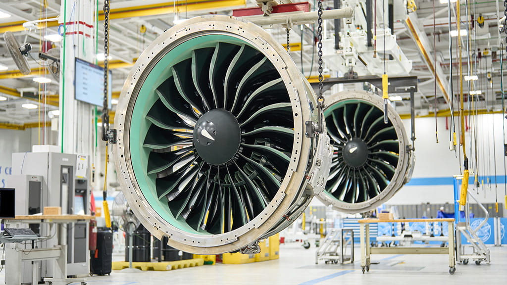 Engines in a factory