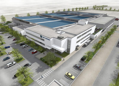 Rendering of an office building