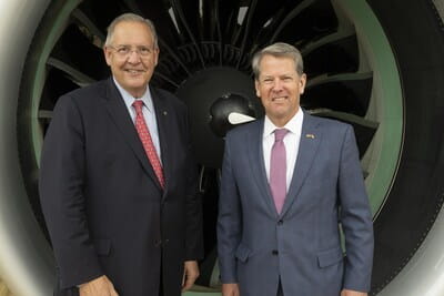 Greg Hayes with Georgia governor Brian Kemp