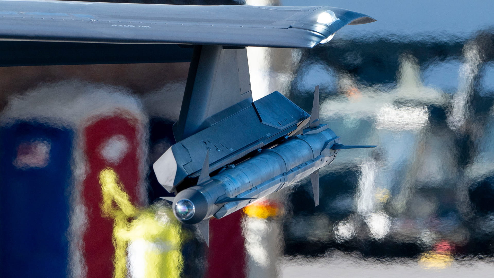 An AIM-9X sidewinder missile on wing