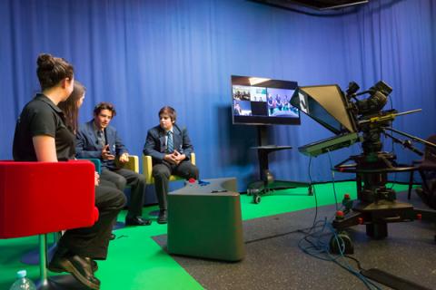 Students from Marist College being interviewed on their final 3D design