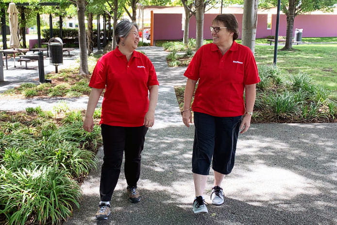 Yasmine Walker and Annette Mundy, two Raytheon Australia employees in Canberra, participated on the company team, which raised over $6,000 for the Heart Foundation and completed close to 5,000 km.