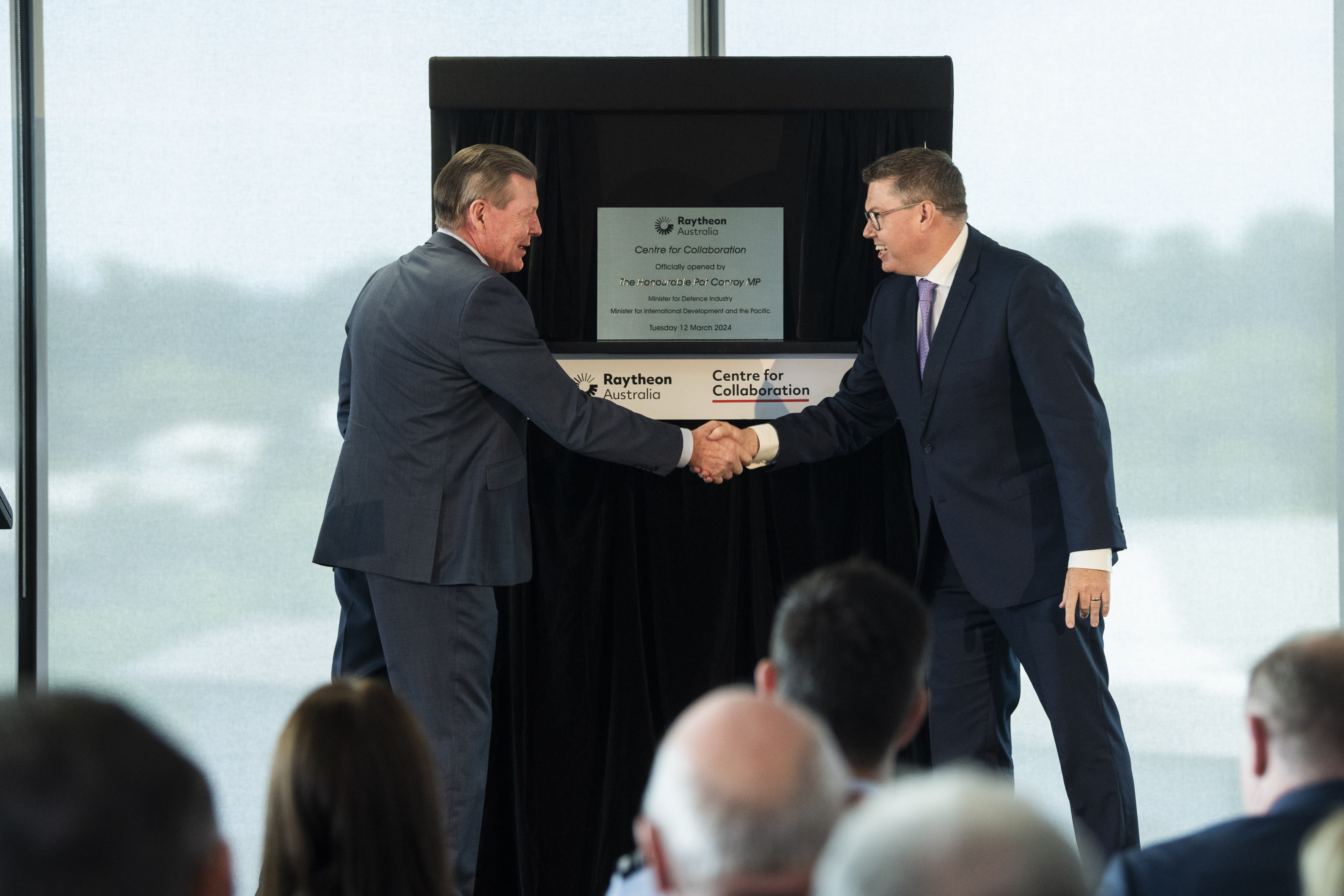 Minister for Defence Industry, The Hon Pat Conroy and Raytheon Australia Managing Director, Michael Ward
