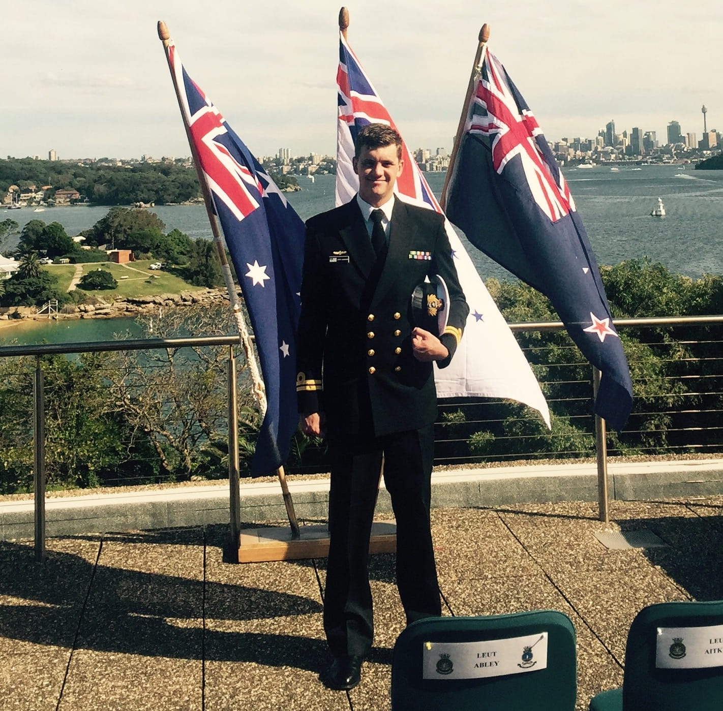 Jeremy Baumgarten graduates as Principal Warfare Officer in the Royal Australian Navy in 2017.
