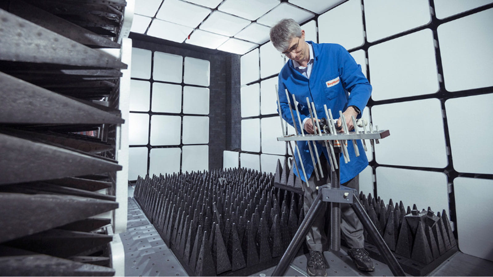 engineer working on defense systems