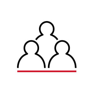 an icon depicting a group of people