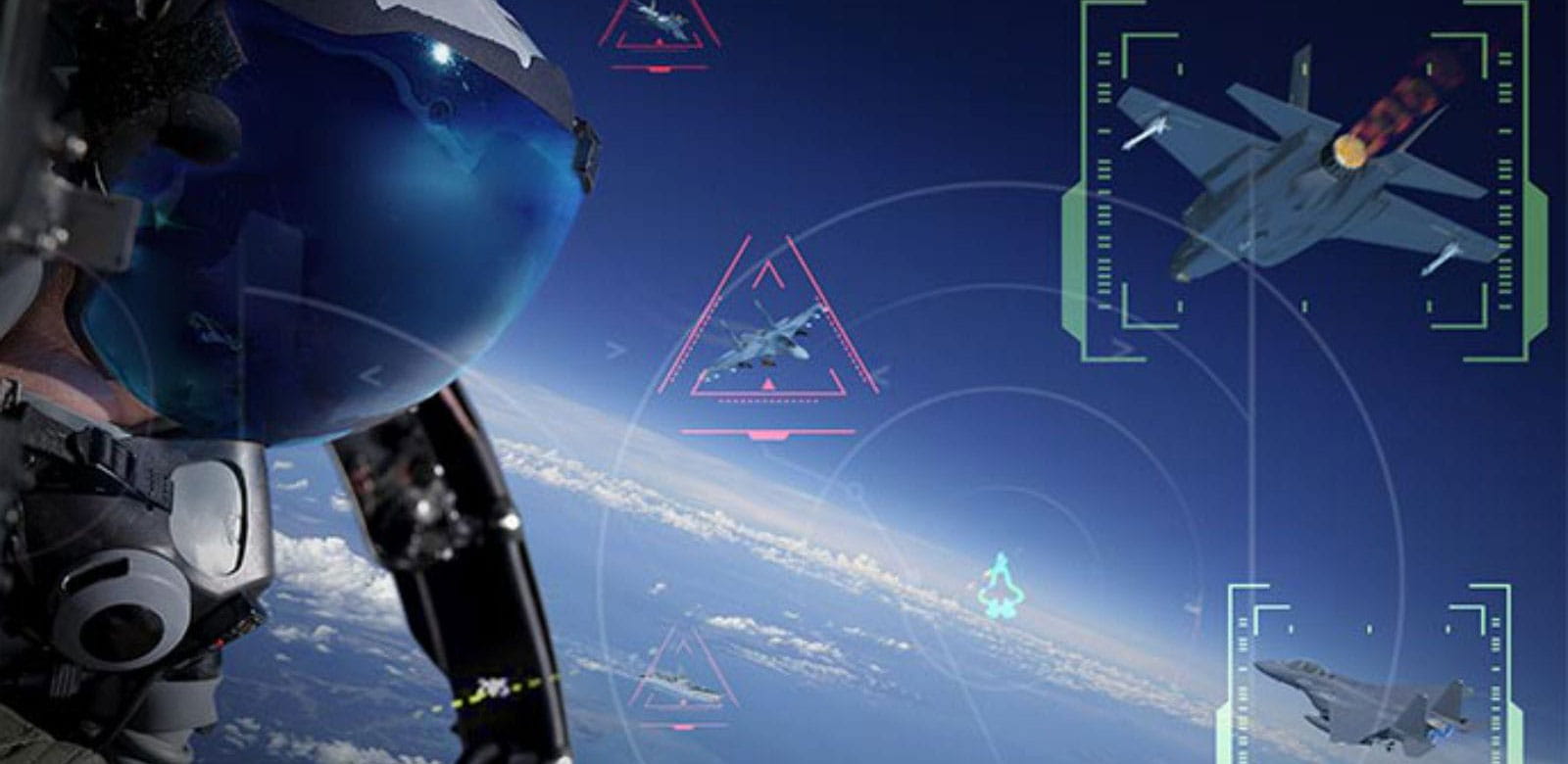A pilot inside an aircraft flying above the clouds