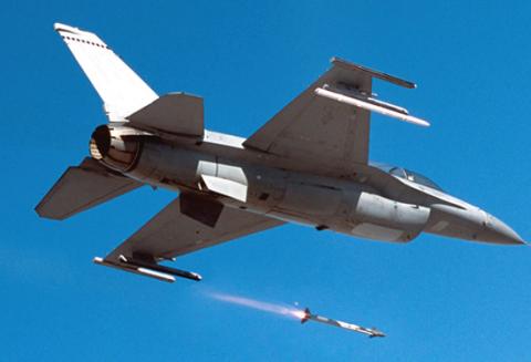The newest AIM-9X Sidewinder air-to-air missile will use a datalink for beyond visual range applications. (Download High Resolution Photo)