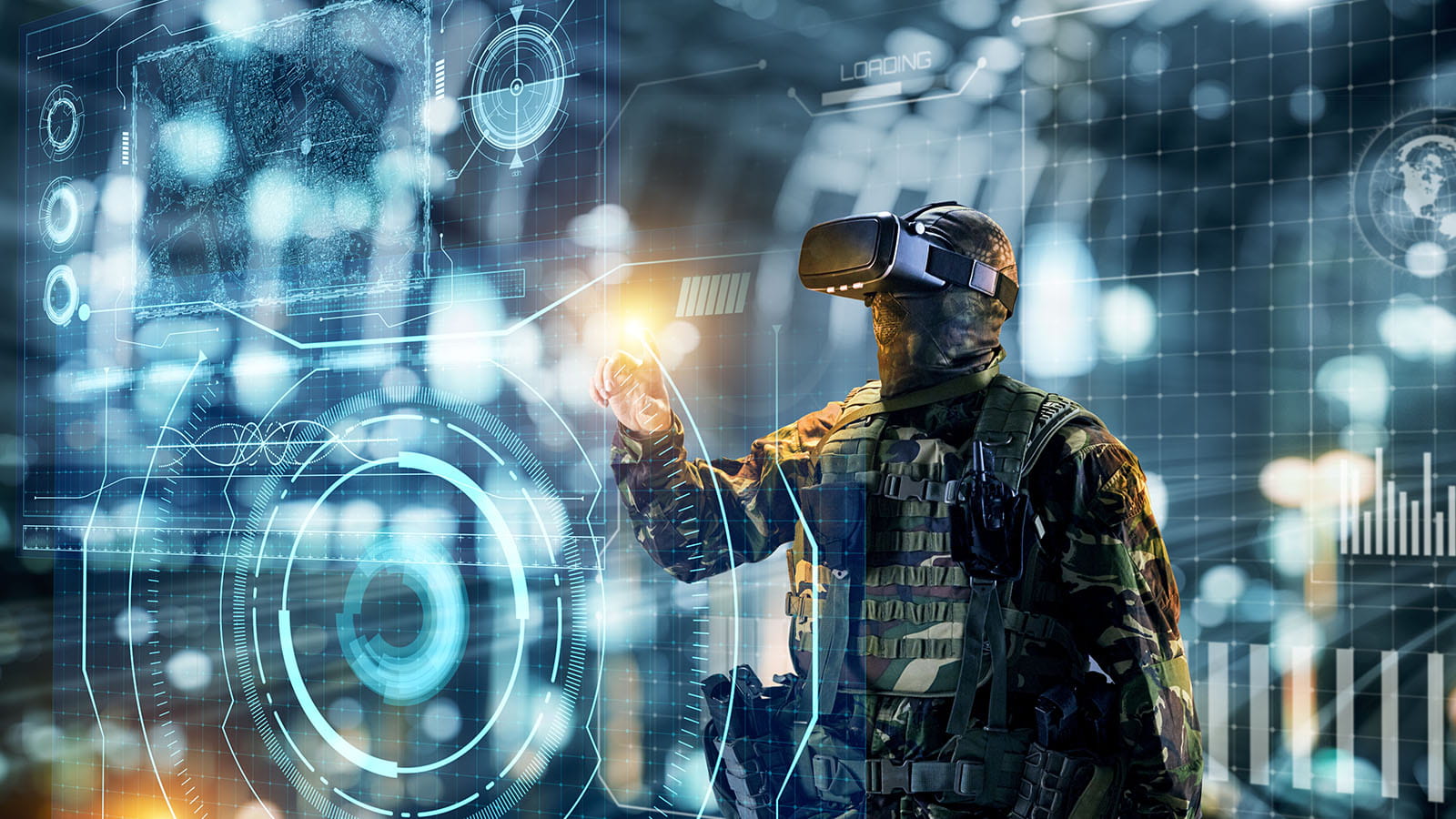 VR headset soldier