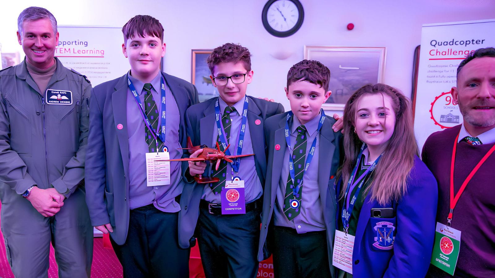 The 2022 winning Quadcopter team, Pollution Solution, pose for a group photo