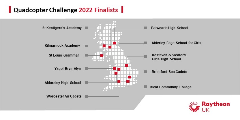 Regional map of 2022 finalists