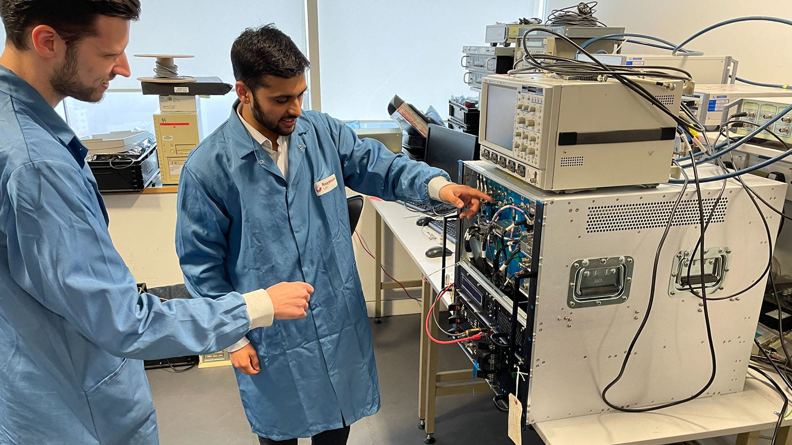 Chinmay and his colleague set up a Condor MK3 interrogator for testing
