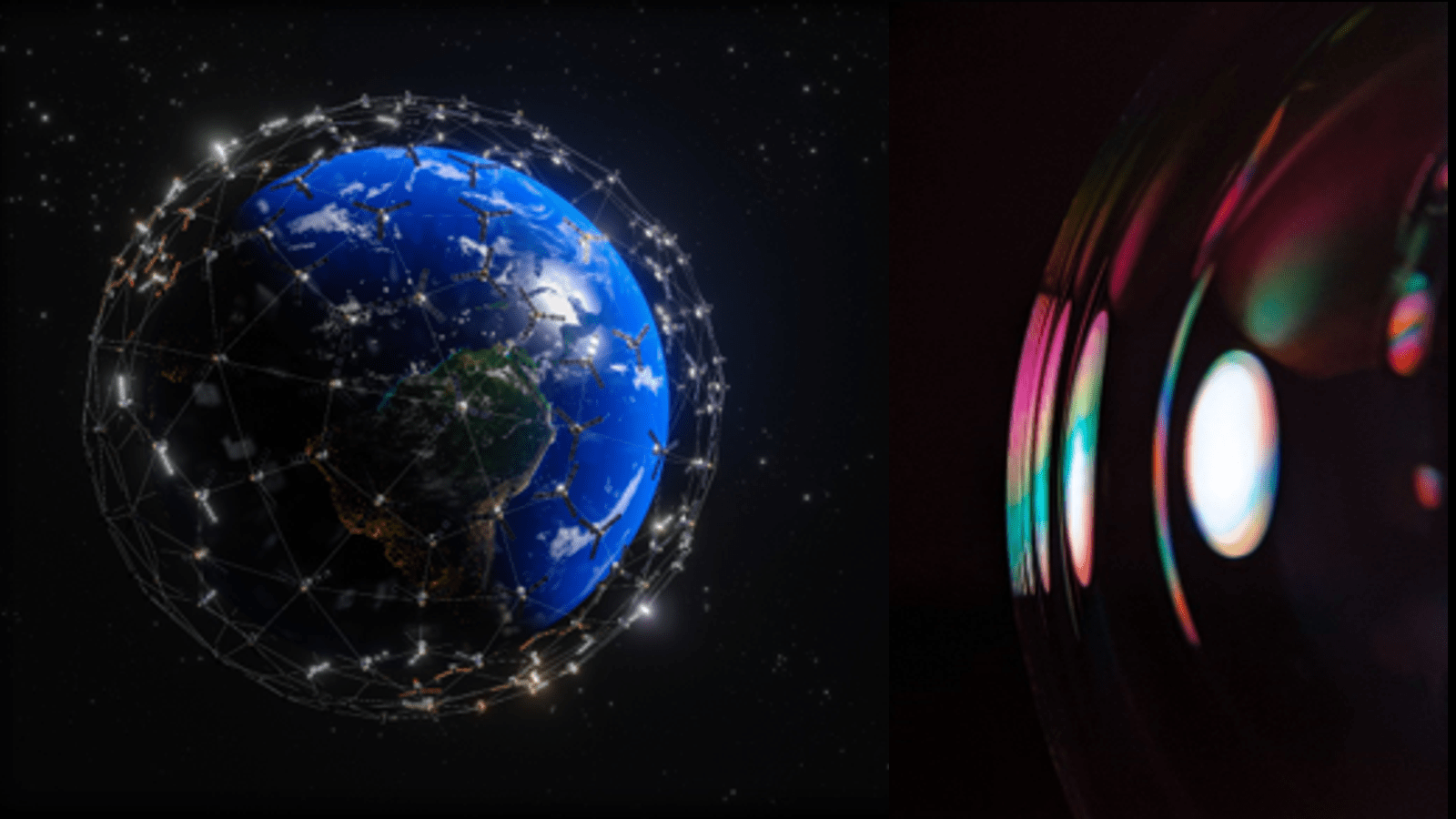 CGI illustration of LOCI camera observing satellites in orbit