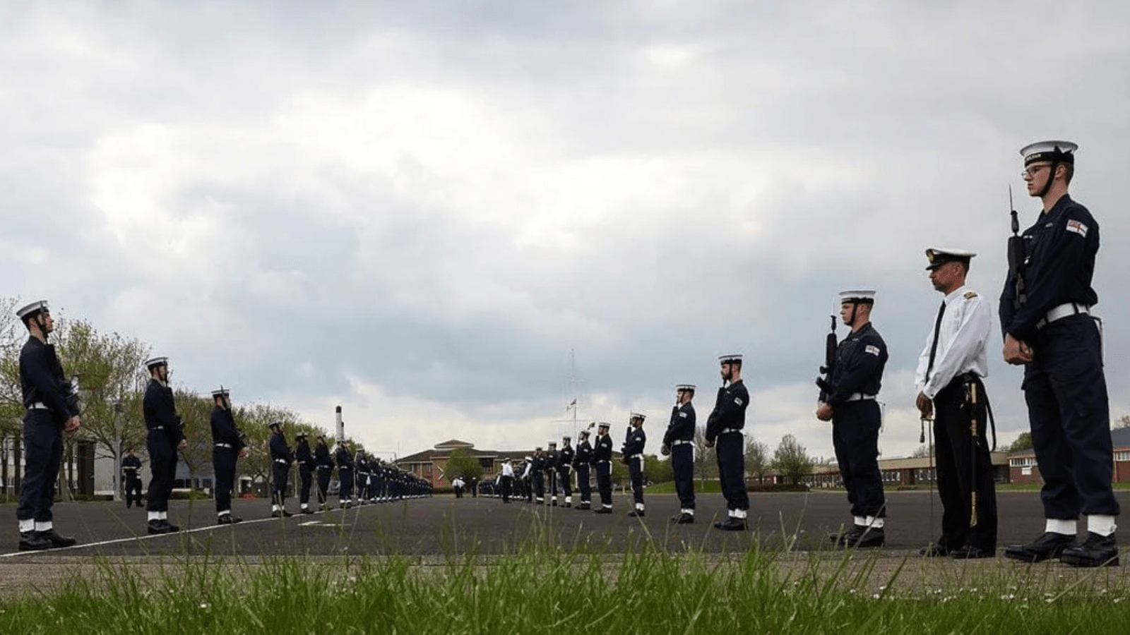 Royal Navy personnel on parade