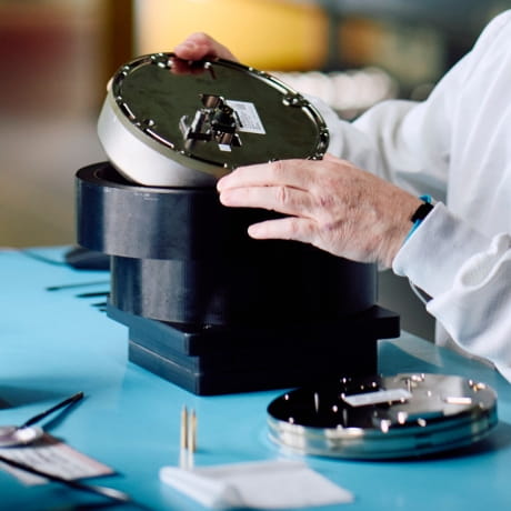 An engineer works on Landshield Plus