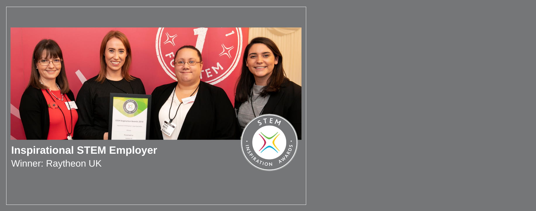 4 persons with STEM inspirational award