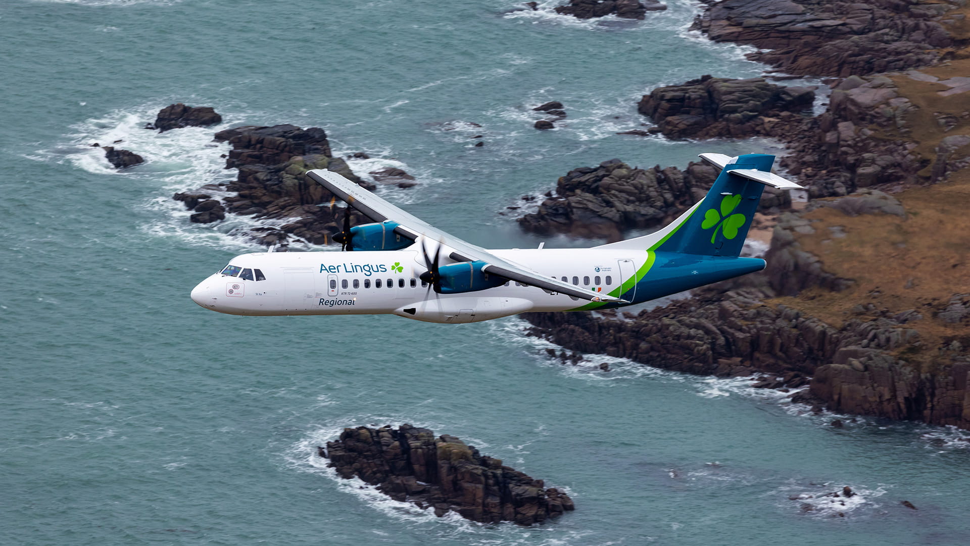 An Aer Lingus airplane operated by Emerald Airlines