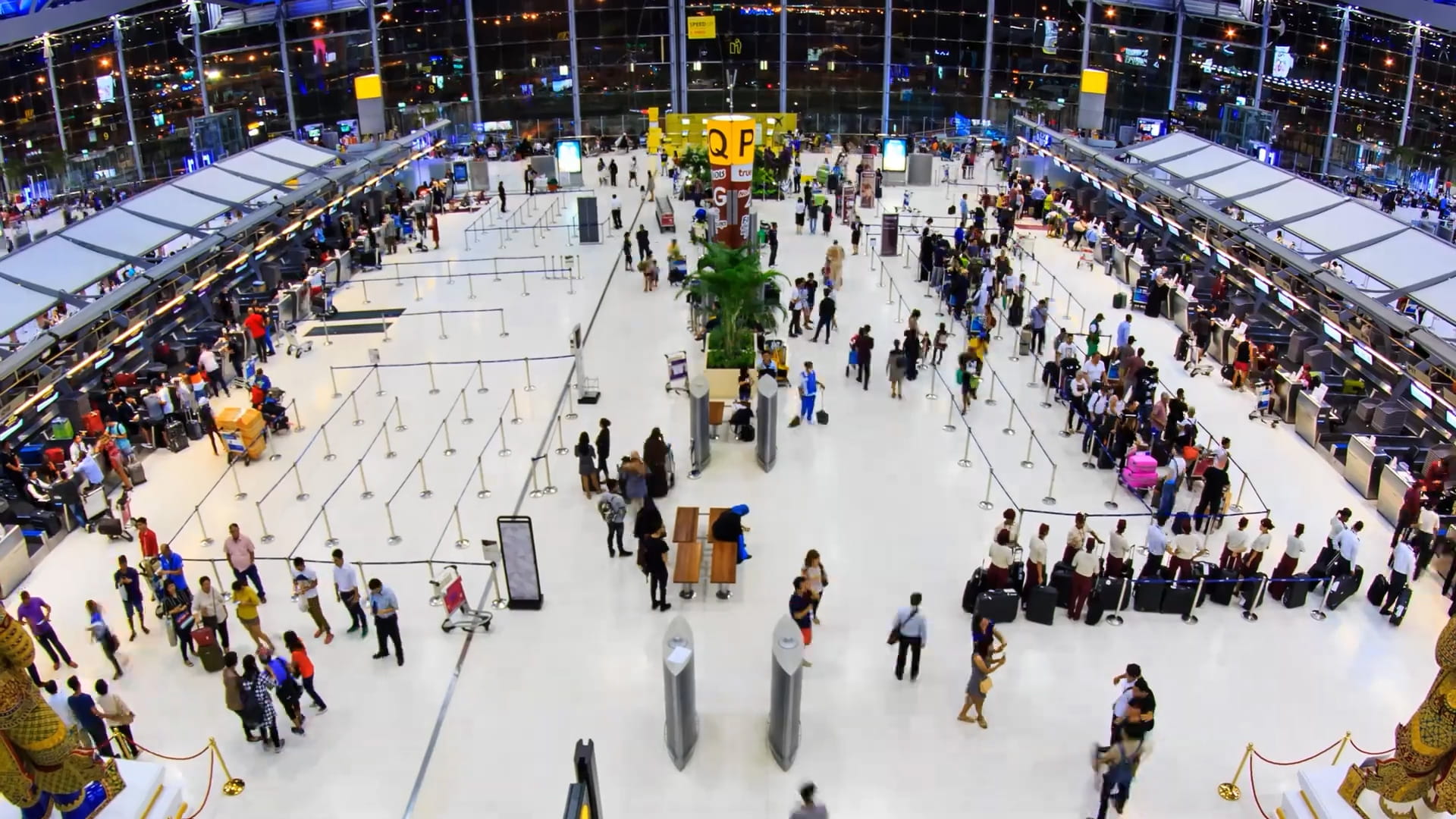 People at an airport