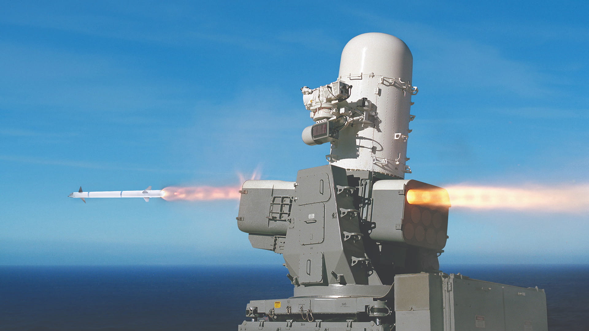 SeaRAM launch over water