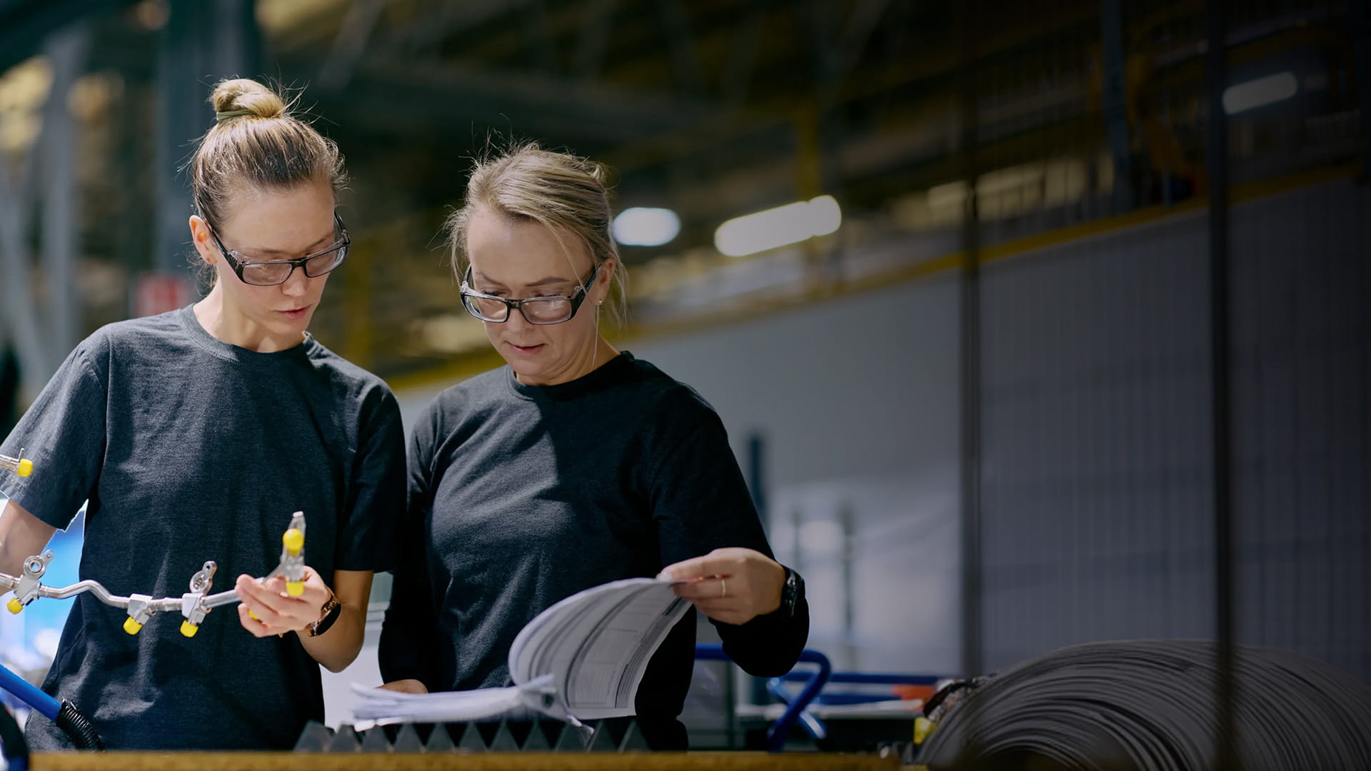 Two female technicians
