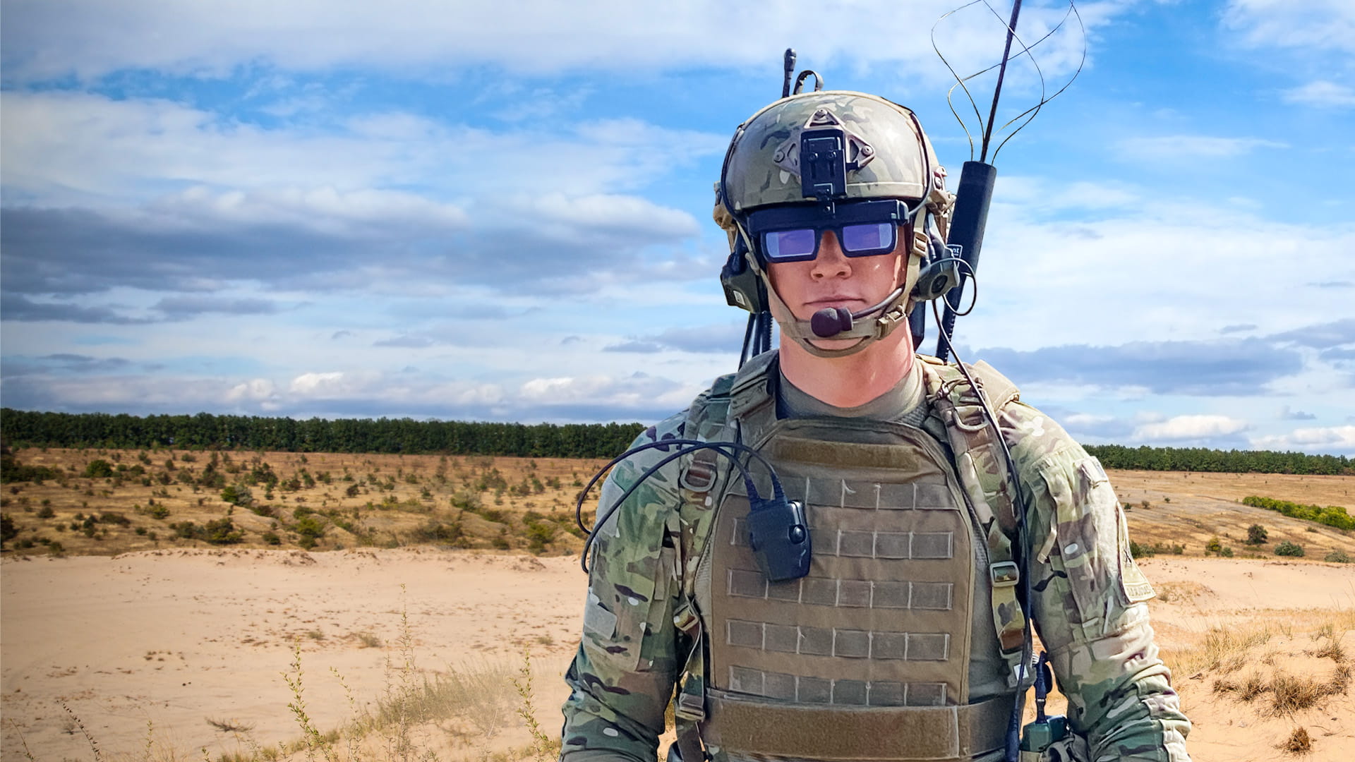 A soldier wearing Collins ERV-40