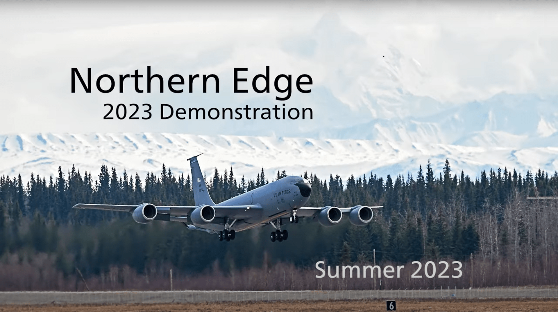 Aircraft takeoff at Northern Edge 2023
