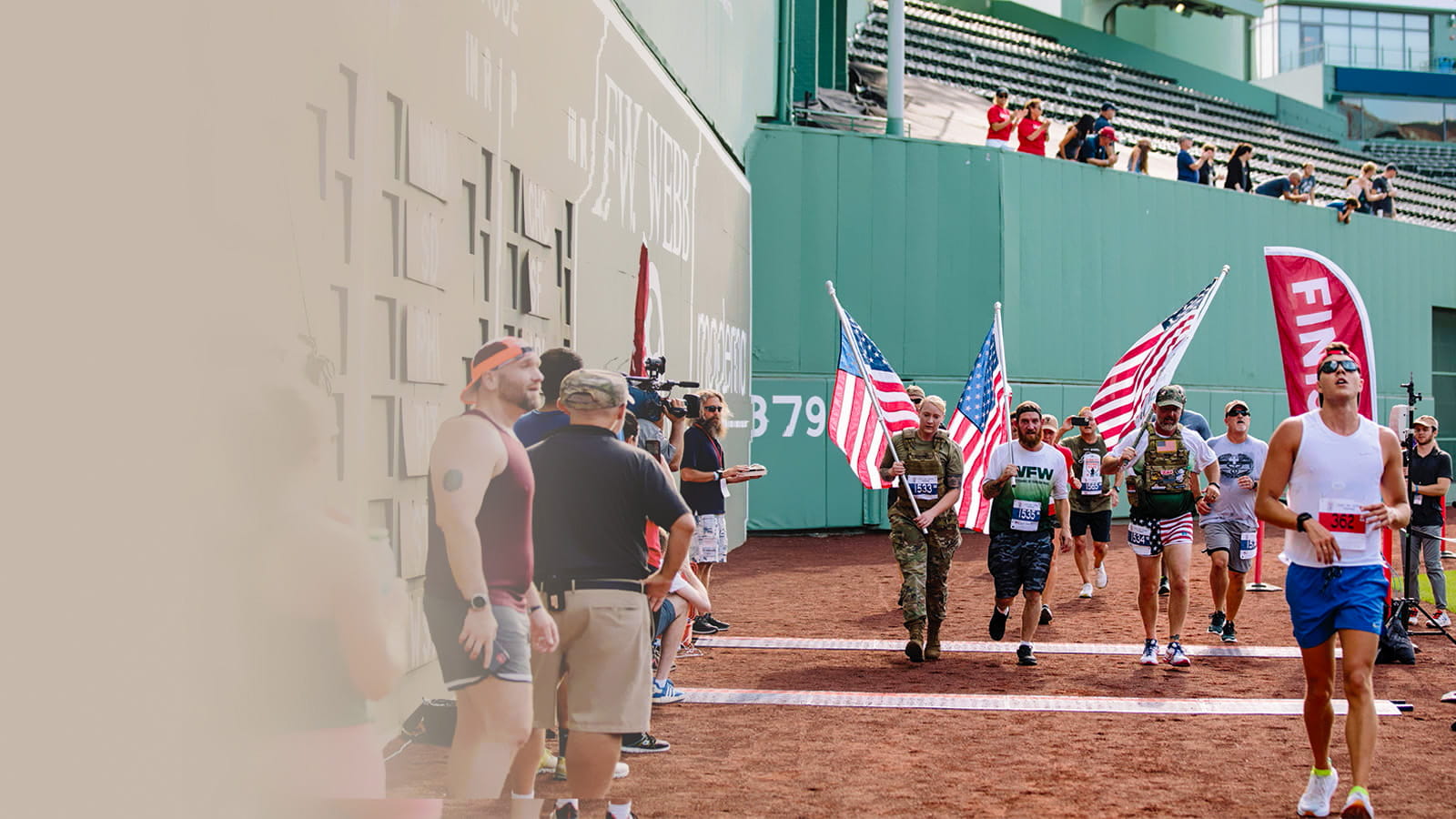 sports representaion with jogger and US flags
