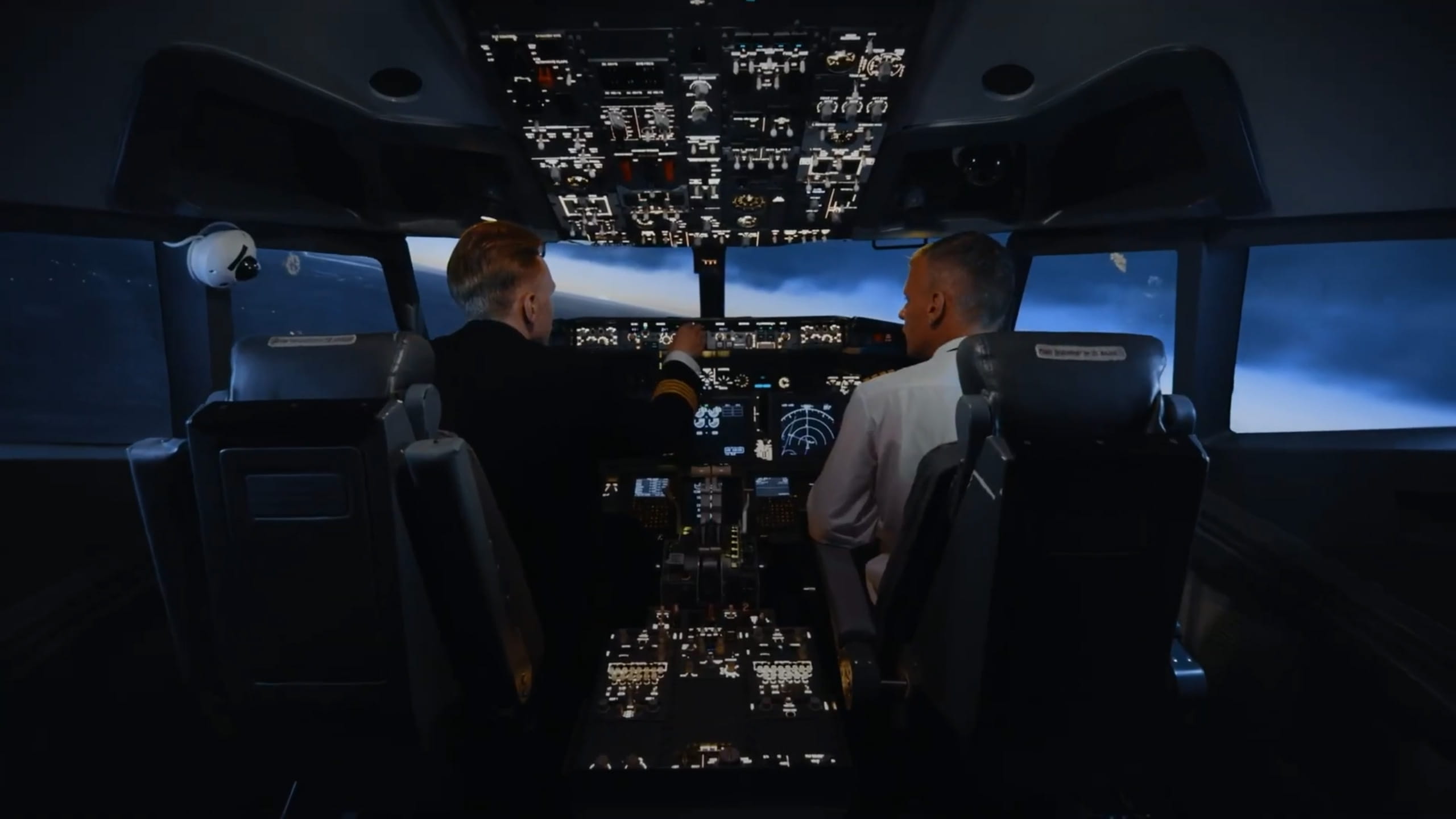 Pilots on the flight deck
