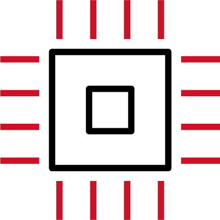 computer chip infographic icon