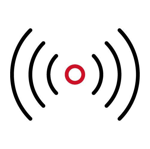 signal waves infographic icon